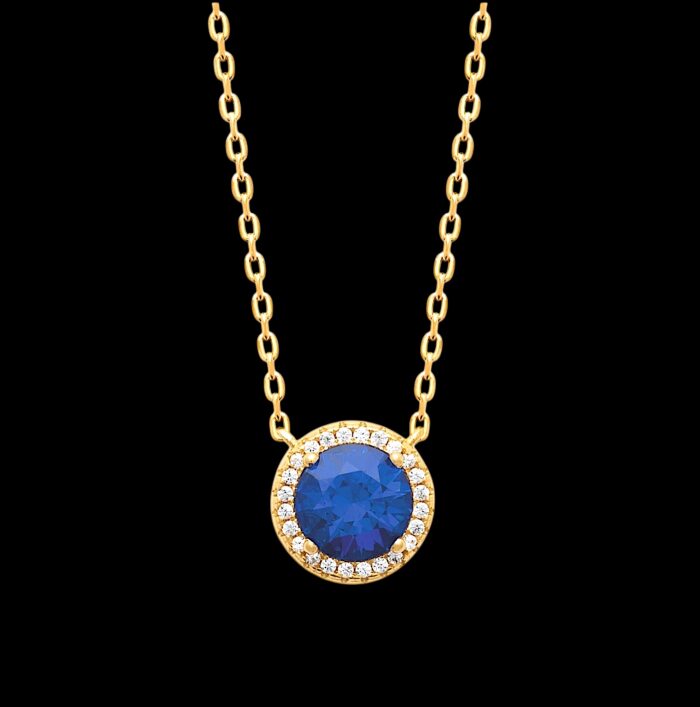 Collier "Azuria" - Oxydes de zirconium - Plaqué or – Image 2