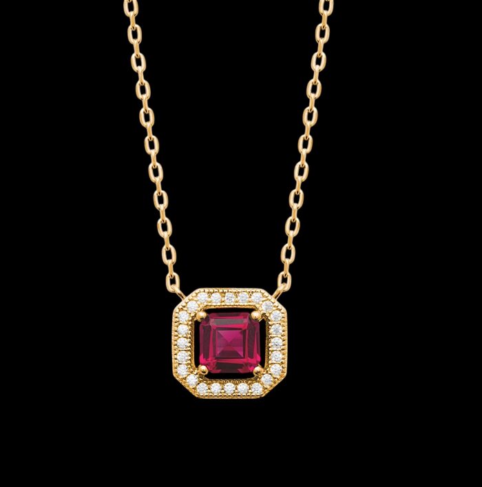 Collier "Rubira" - Oxydes de zirconium - Plaqué or – Image 2
