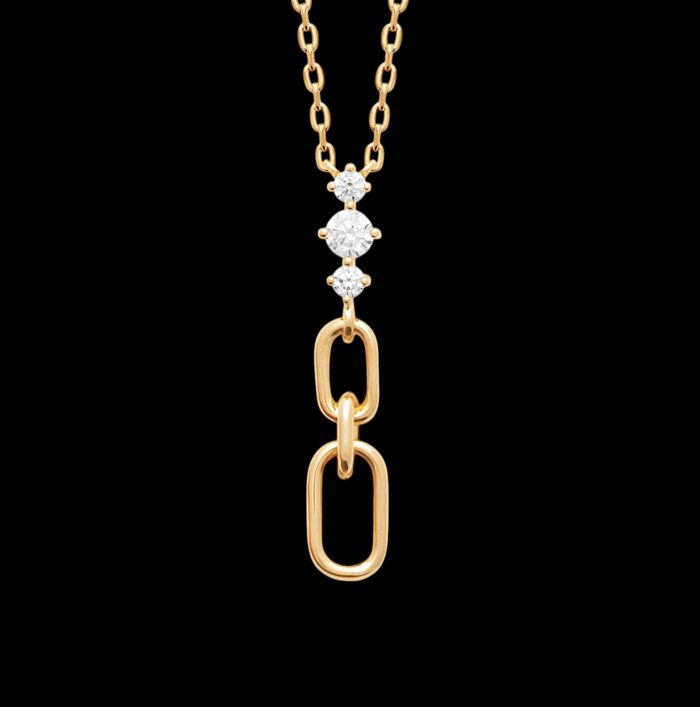Collier "Vincya" - Oxydes de zirconium - Plaqué or – Image 2