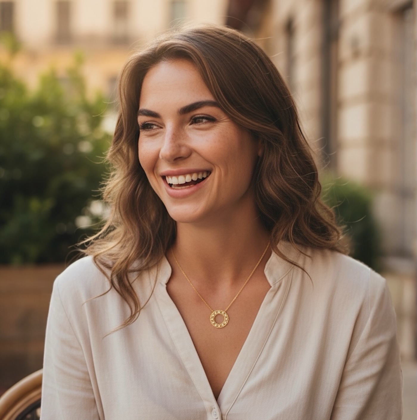 Collier "Soléa" - Oxydes de zirconium - Plaqué or – Image 4