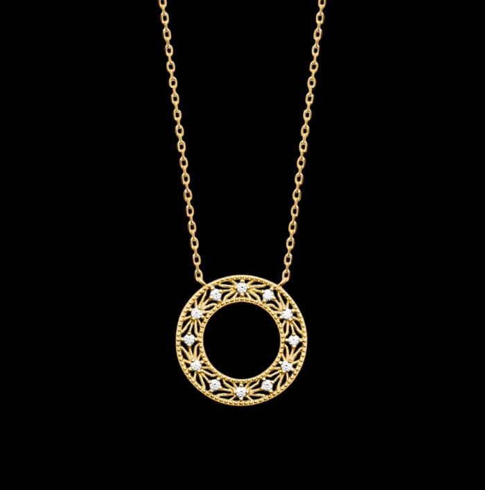 Collier "Soléa" - Oxydes de zirconium - Plaqué or – Image 2