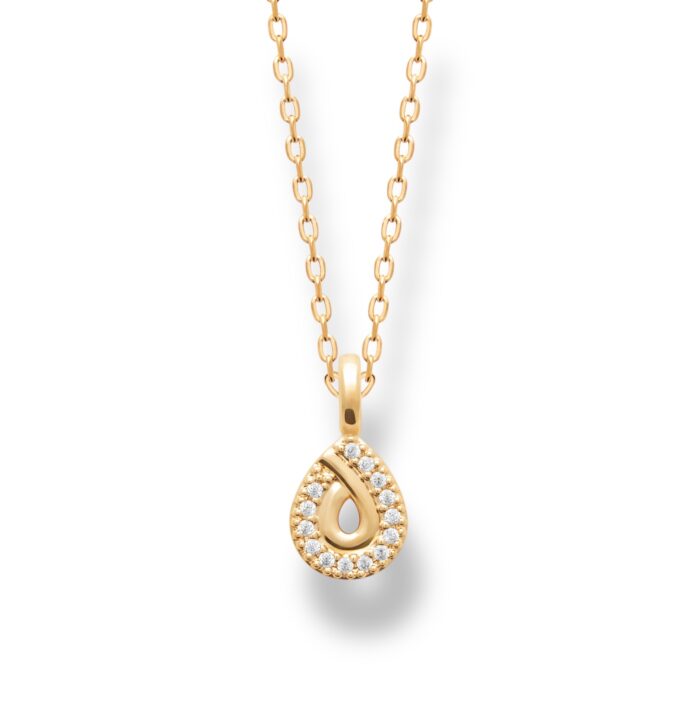 Collier "Évanesse" - Oxydes de zirconium - Plaqué or