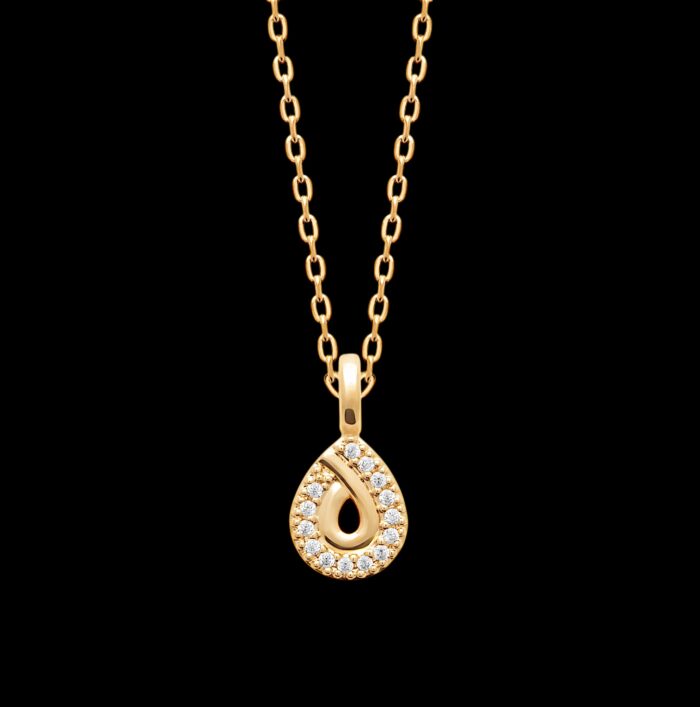 Collier "Évanesse" - Oxydes de zirconium - Plaqué or – Image 2