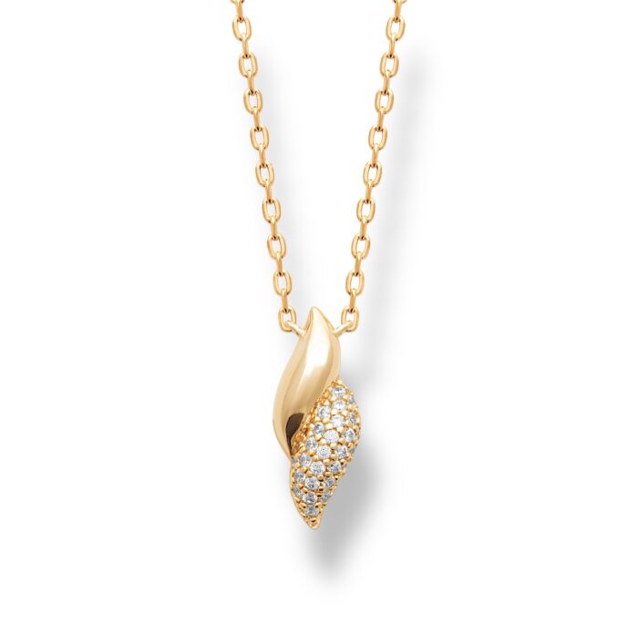Collier "Coralys" - Oxydes de zirconium - Plaqué or
