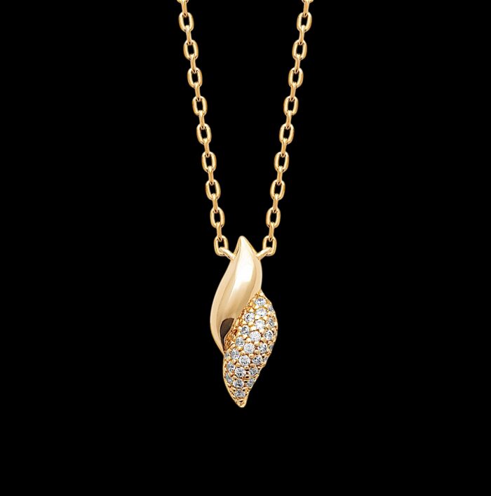 Collier "Coralys" - Oxydes de zirconium - Plaqué or – Image 2