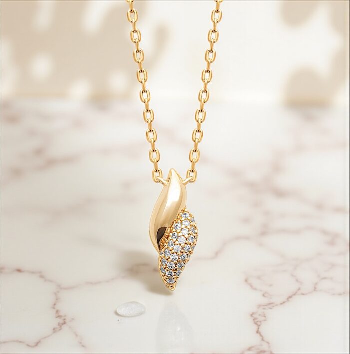 Collier "Coralys" - Oxydes de zirconium - Plaqué or – Image 3