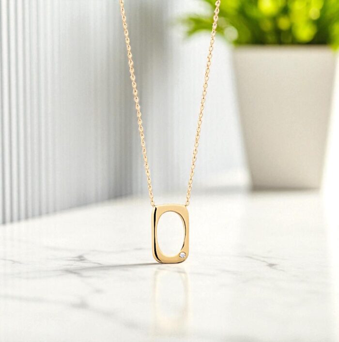 Collier "Kyora" - Oxyde de zirconium - Plaqué or – Image 3