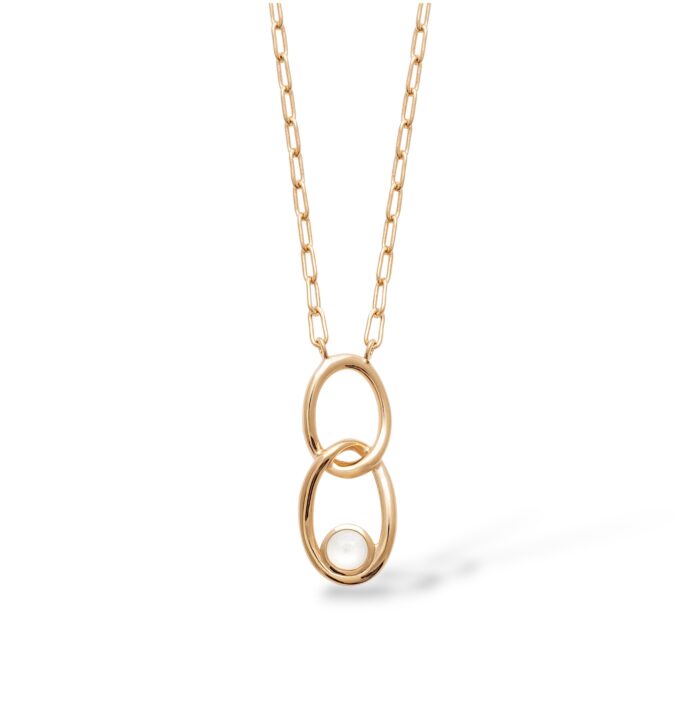 Collier "Elléor" - Pierre de lune - Plaqué or