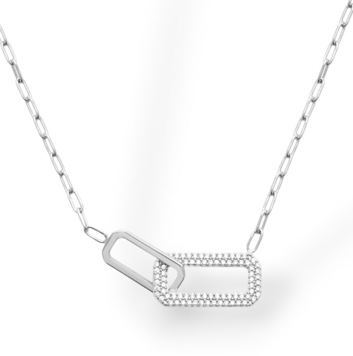 Collier "Cadélia” – Oxydes de zirconium – Argent rhodié
