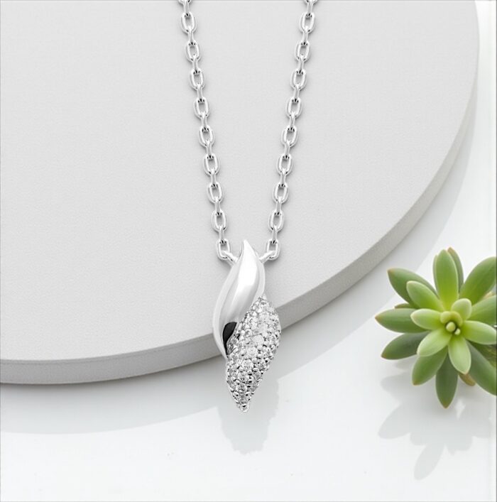 Collier "Coralys” – Oxydes de zirconium – Argent rhodié – Image 2