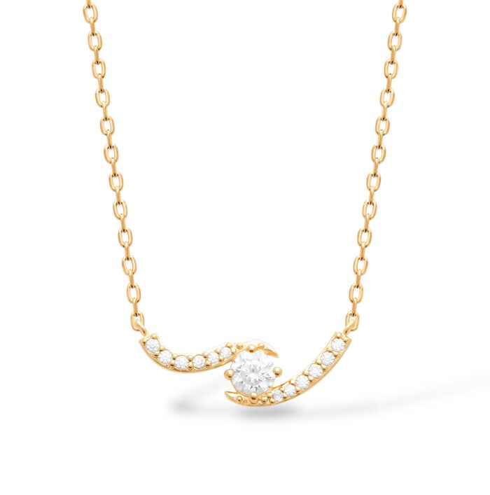 Collier "Doris" – Oxydes de zirconium - Plaqué or
