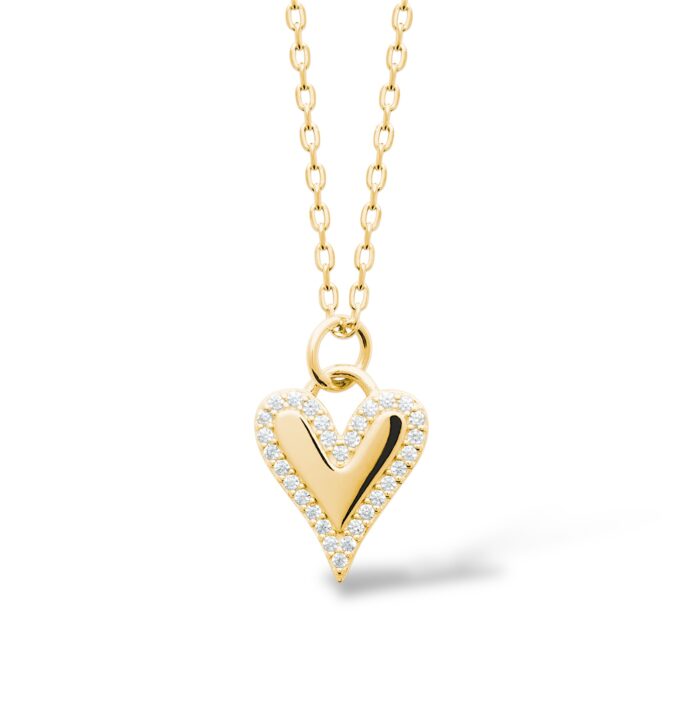 Collier "Caresse” – Oxydes de zirconium - Plaqué or