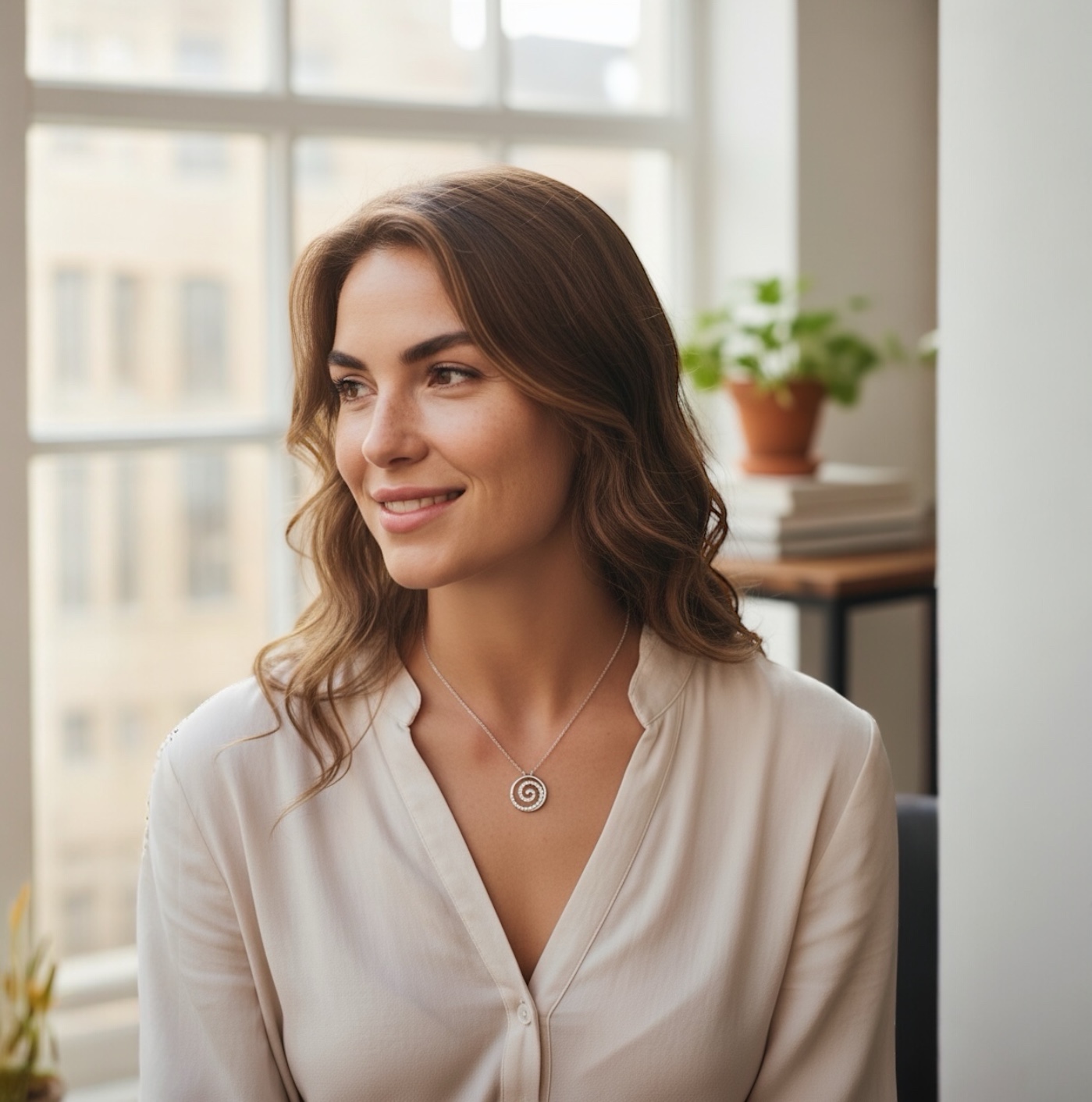 Collier "Soléis" - Oxydes de zirconium – Argent rhodié – Image 4