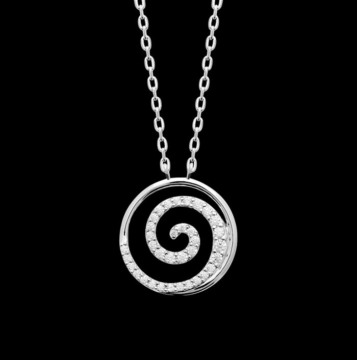 Collier "Soléis" - Oxydes de zirconium – Argent rhodié – Image 2