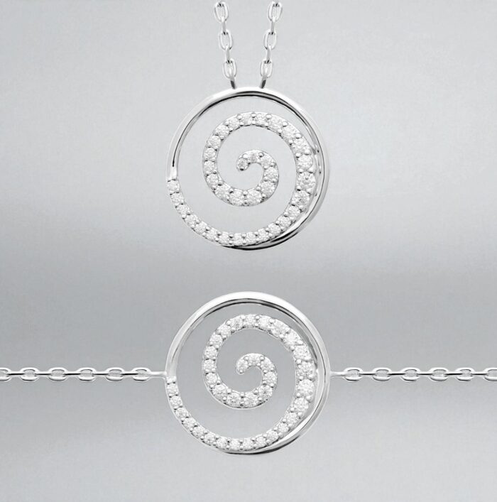 Collier "Soléis" - Oxydes de zirconium – Argent rhodié – Image 3