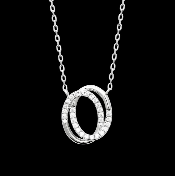 Collier "Axis" - Oxydes de zirconium – Argent rhodié – Image 2