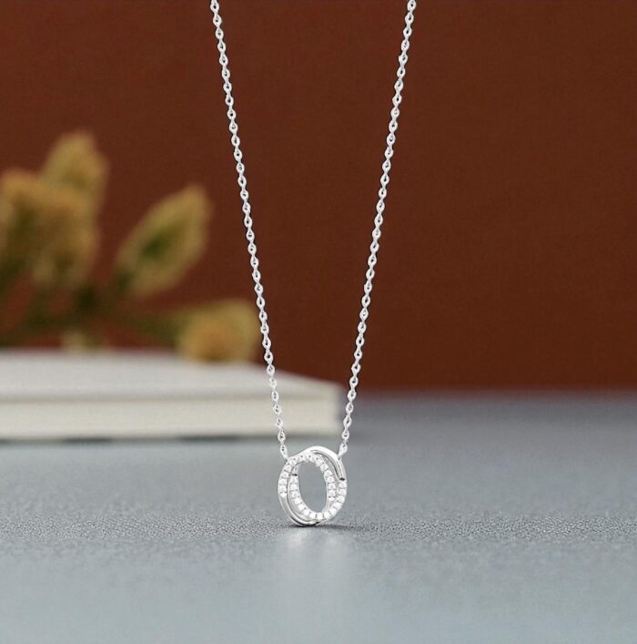 Collier "Axis" - Oxydes de zirconium – Argent rhodié – Image 3