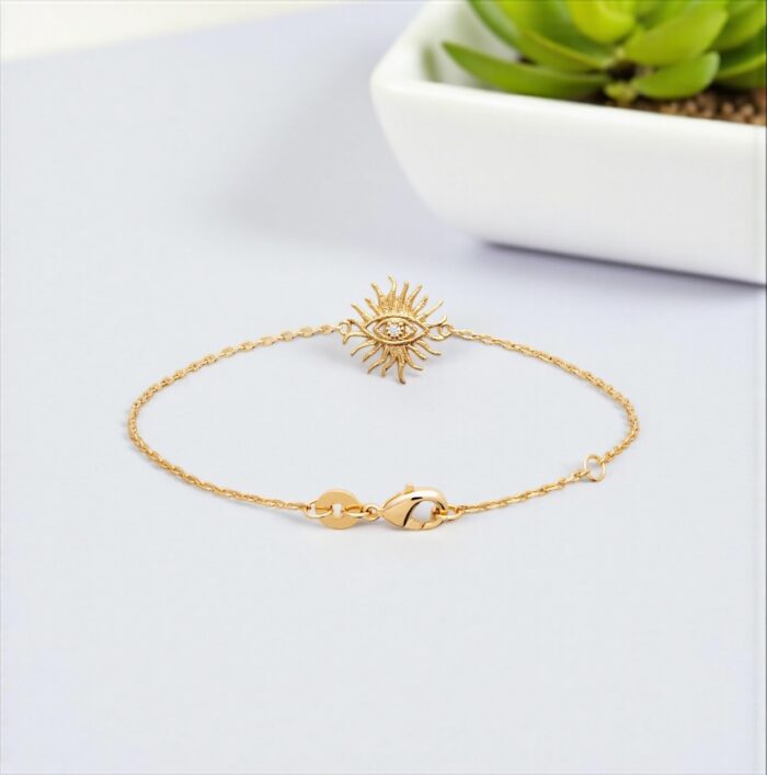 Bracelet "A2" - Oxyde de zirconium - Plaqué or – Image 4