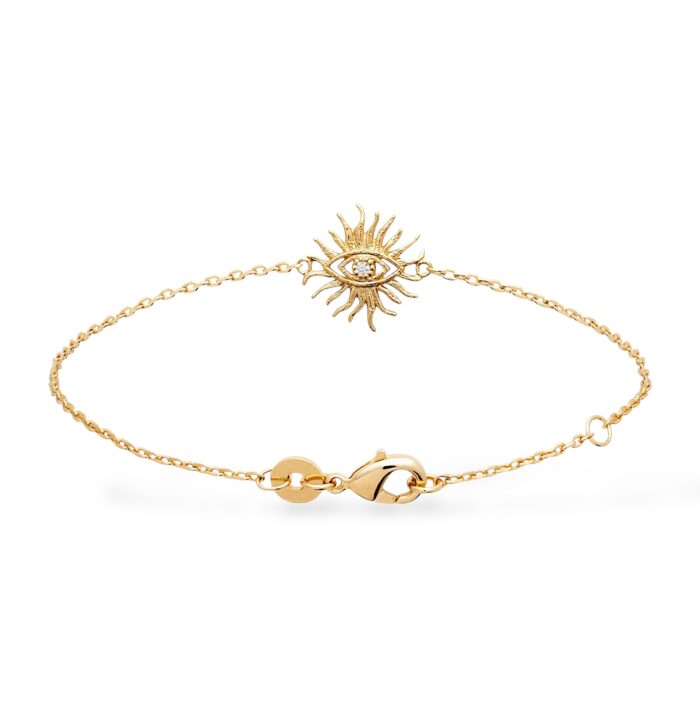 Bracelet "A2" - Oxyde de zirconium - Plaqué or