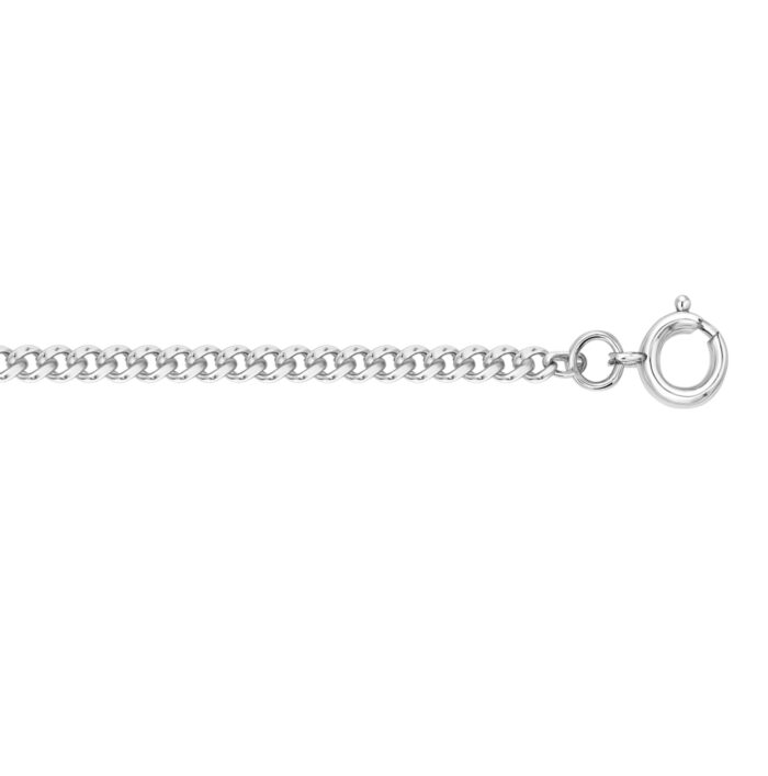 Chaîne de cou - Maille gourmette - Argent rhodié