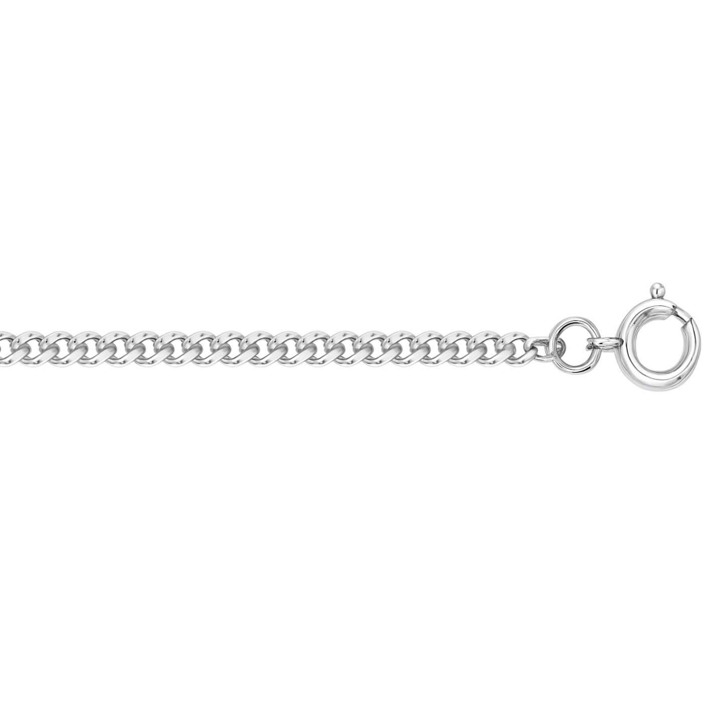 Chaîne de cou - Maille gourmette - Argent rhodié