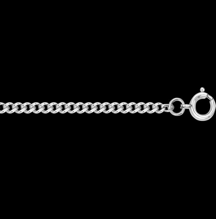 Chaîne de cou - Maille gourmette - Argent rhodié – Image 2