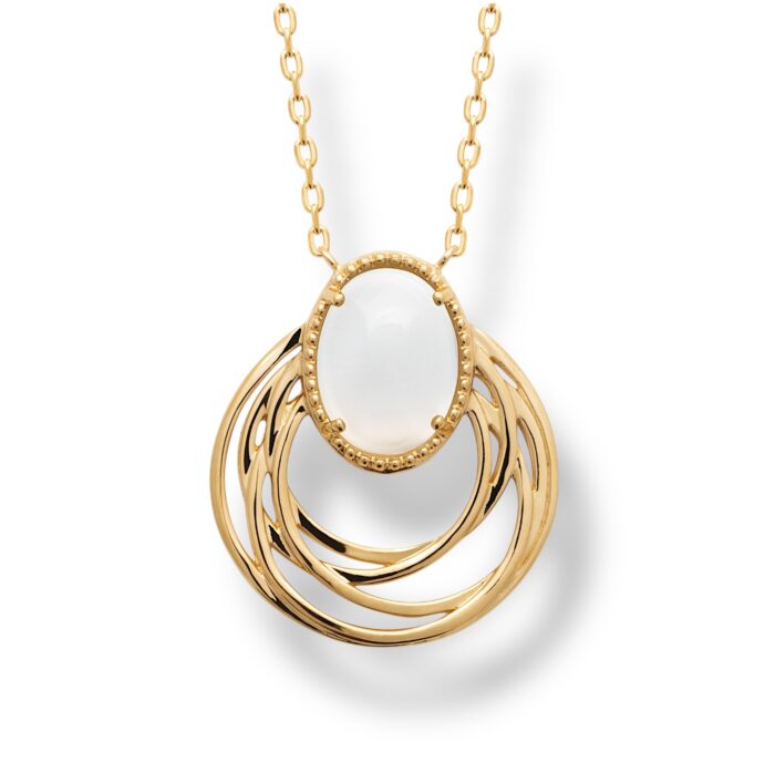 Collier "Noria" - Pierre de lune - Plaqué or