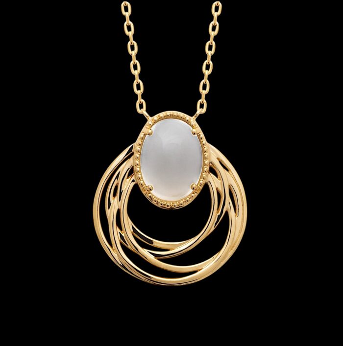 Collier "Noria" - Pierre de lune - Plaqué or – Image 2