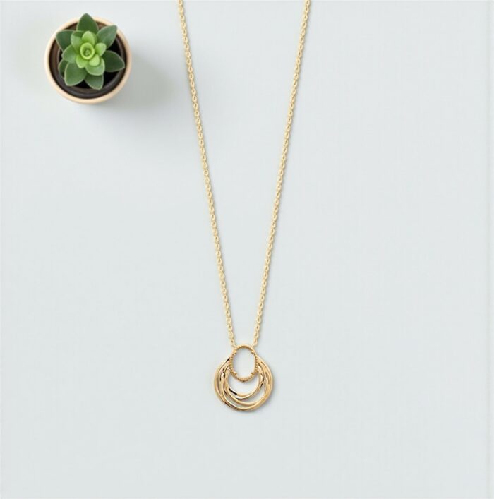 Collier "Noria" - Pierre de lune - Plaqué or – Image 3
