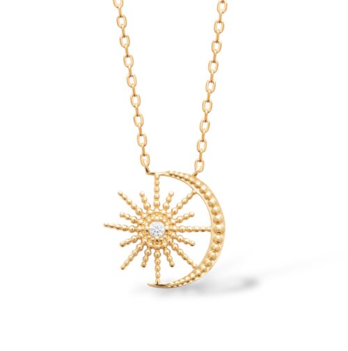 Collier "A1" - Oxyde de zirconium - Plaqué or