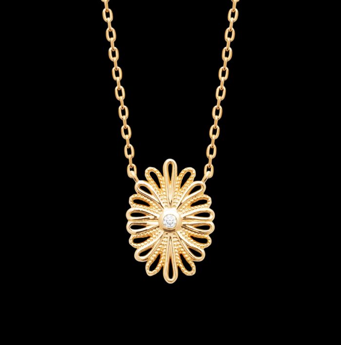 Collier "A3" - Oxyde de zirconium - Plaqué or – Image 2
