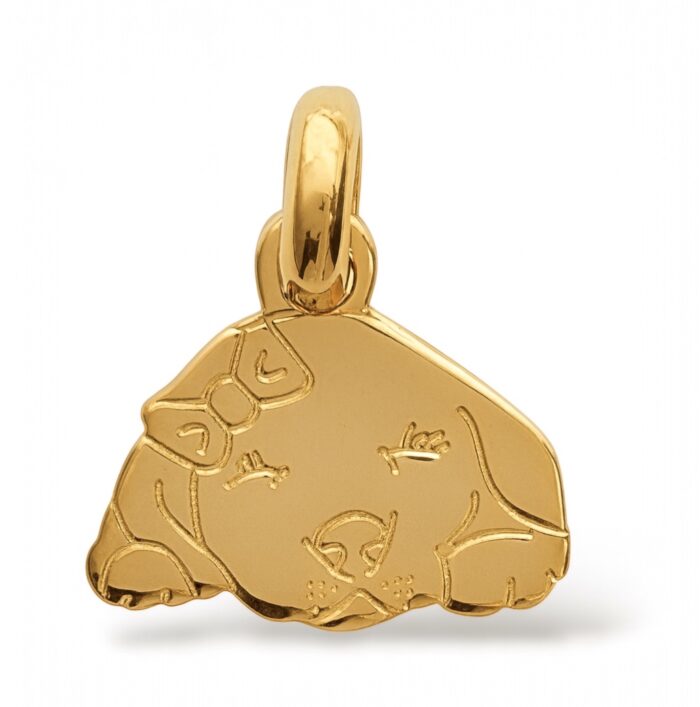 Pendentif "A1" - Plaqué or