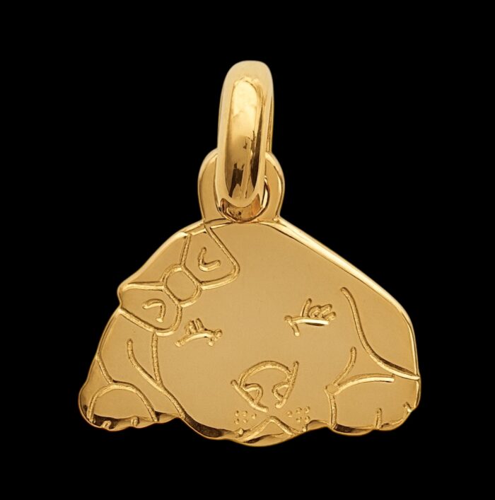 Pendentif "A1" - Plaqué or – Image 2
