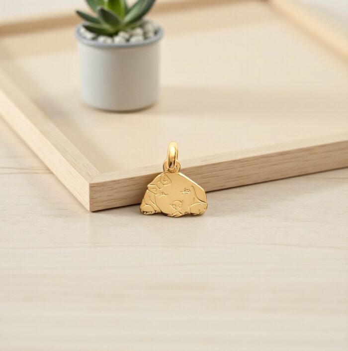 Pendentif "A1" - Plaqué or – Image 3