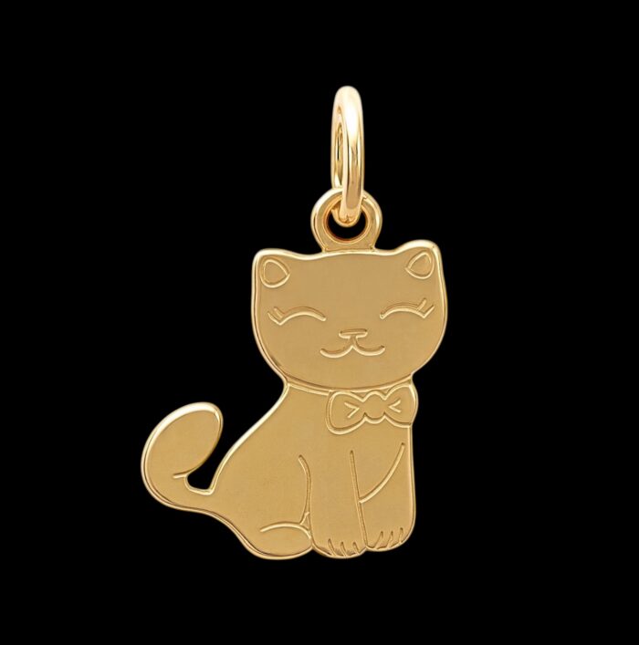 Pendentif "A2" - Plaqué or – Image 2