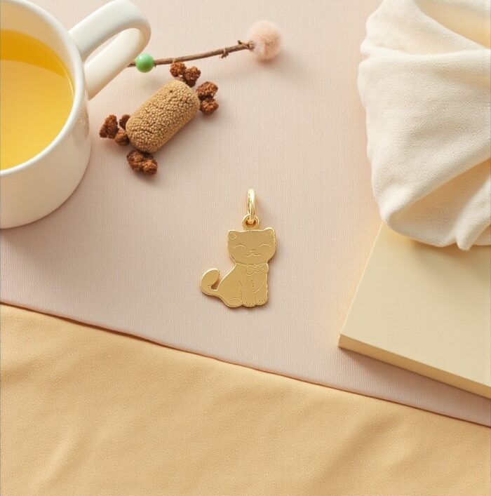 Pendentif "A2" - Plaqué or – Image 3