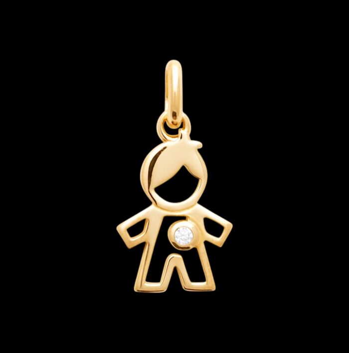 Pendentif "Lovan" - Oxyde de zirconium - Plaqué or – Image 2