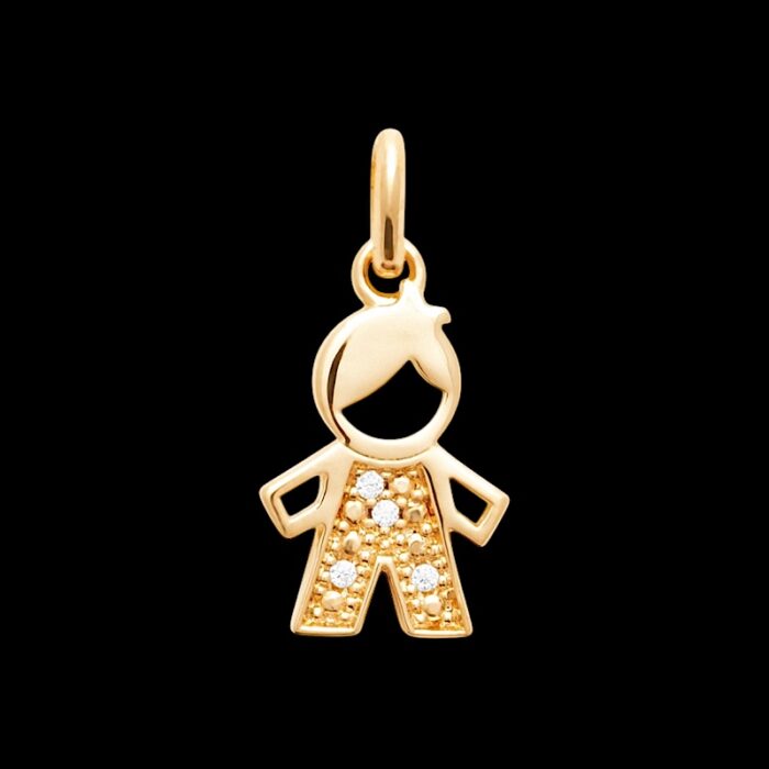 Pendentif "Nohan" - Oxydes de zirconium - Plaqué or – Image 2