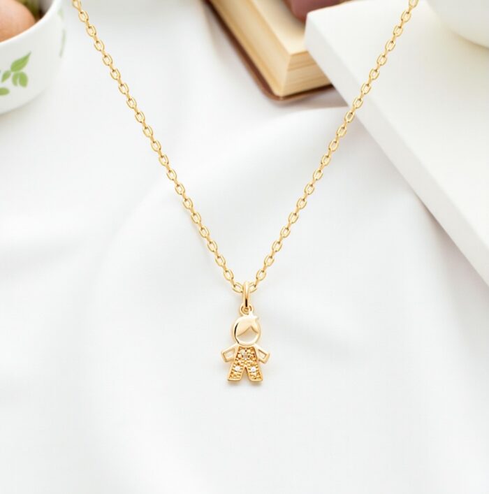 Pendentif "Nohan" - Oxydes de zirconium - Plaqué or – Image 3