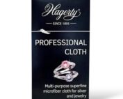 Chiffon microfibre Hagerty Professional Cloth pour bijoux en or, argent et pierres précieuses, idéal pour nettoyer, polir et faire briller les bijoux sans traces ni rayures.