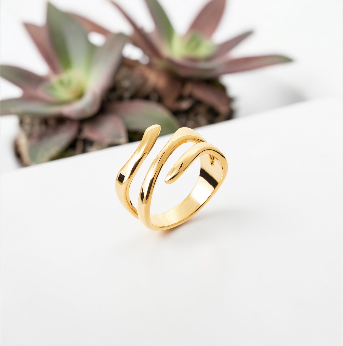 Bague "Impulse" – Plaqué or – Image 3