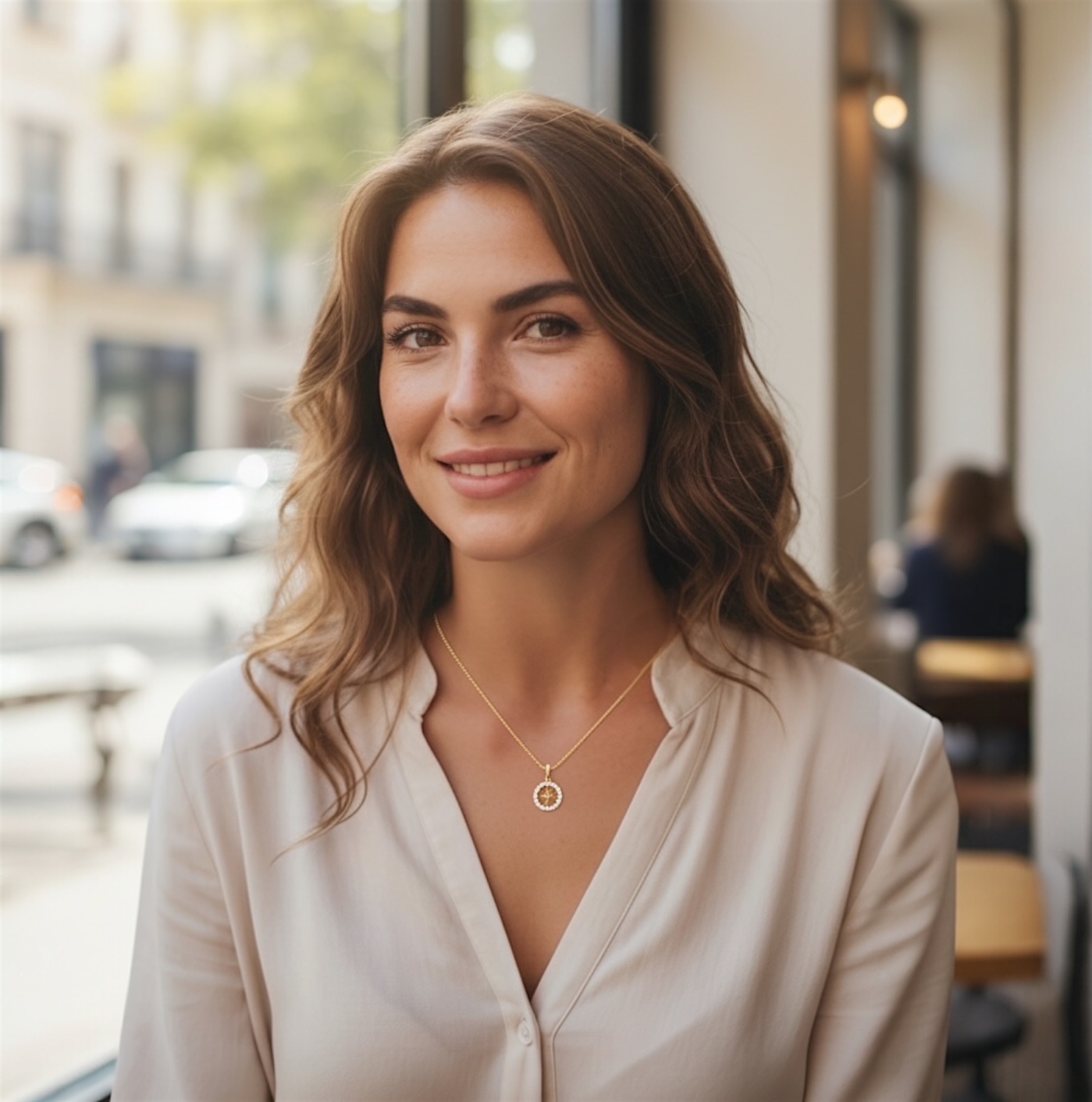 Collier "Zénith" - Oxydes de zirconium - Plaqué or – Image 4