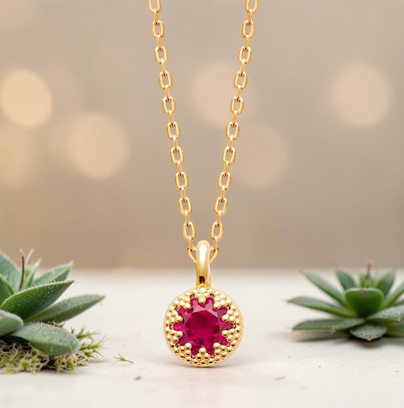 Collier "Rubélia" - Plaqué or – Image 2