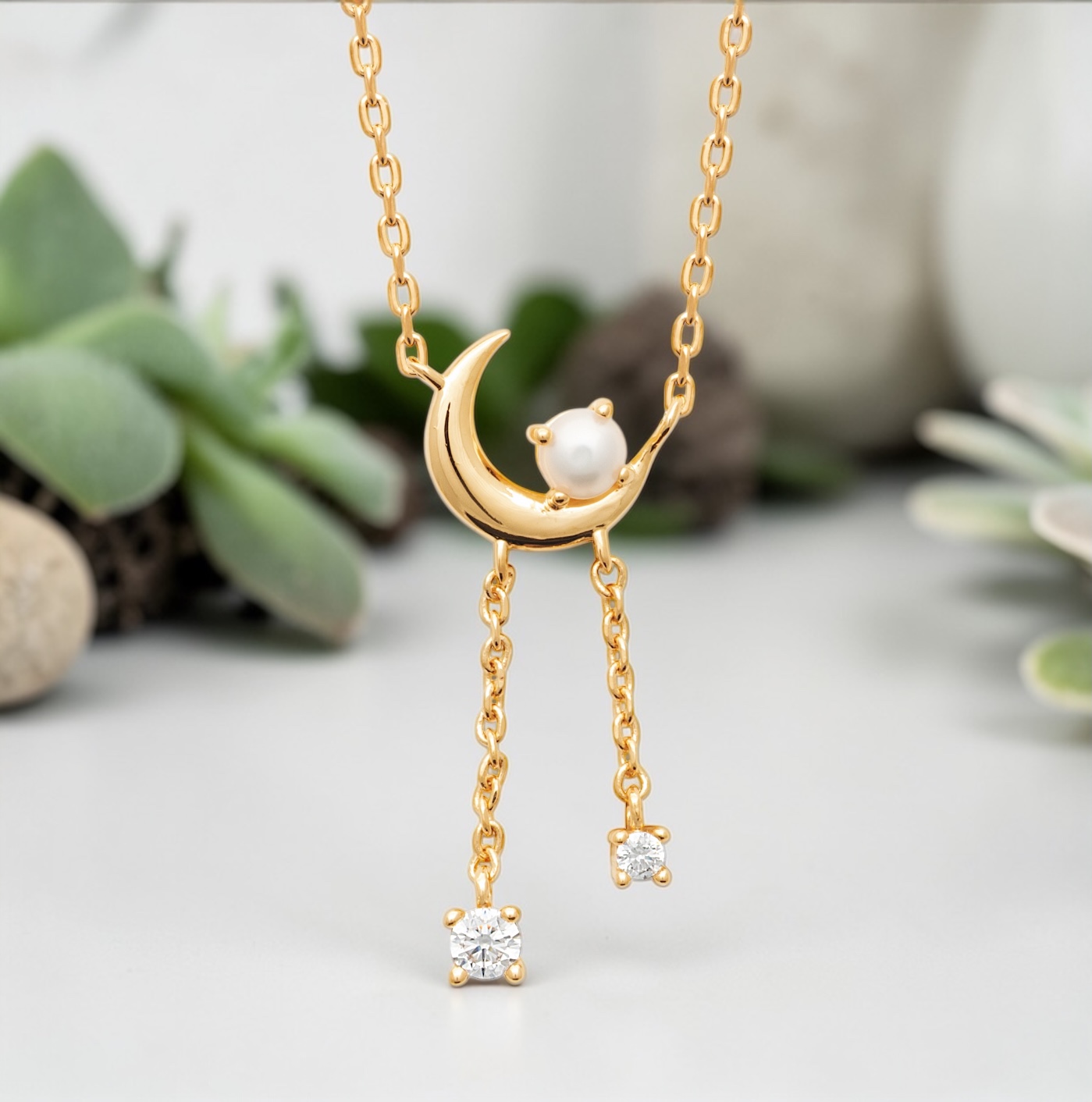 Collier "Auralune" - Perle de culture - Plaqué or – Image 3