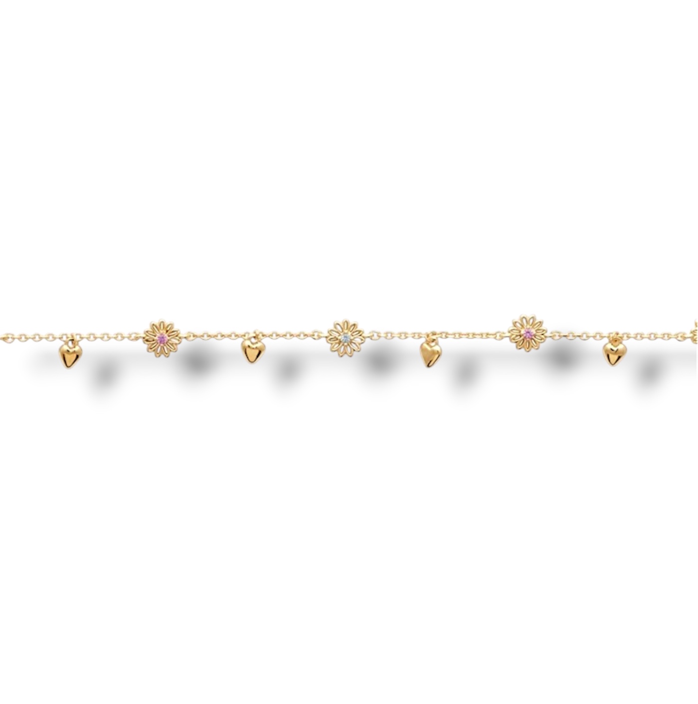 Bracelet Fleurélia Plaqué or fleur coeur